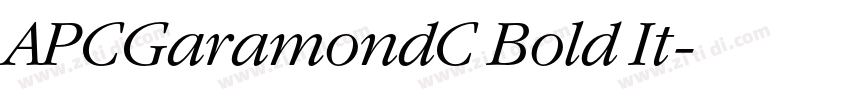 APCGaramondC Bold It字体转换